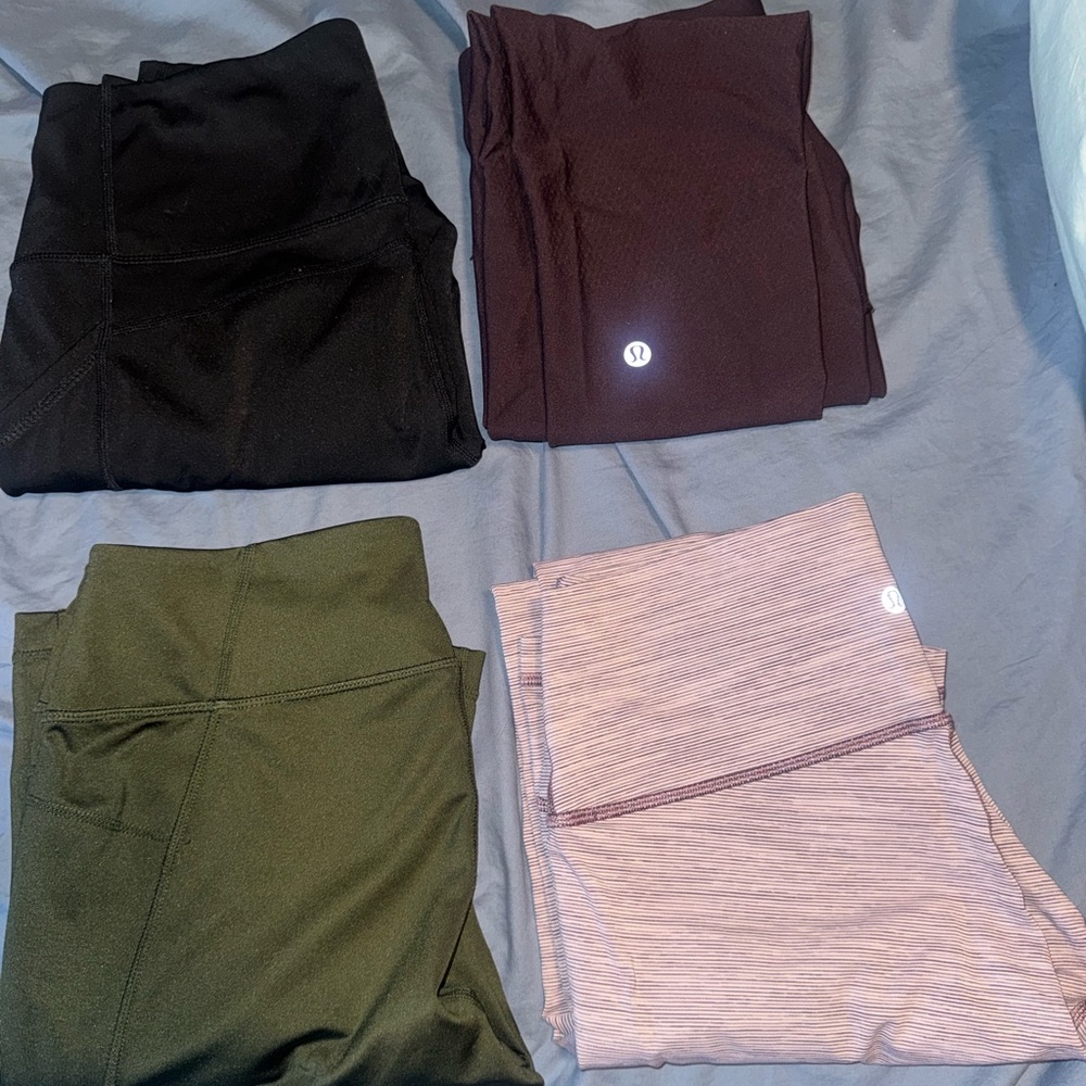 Leggings Set - Lululemon (2), Zella (1) unknown (1)